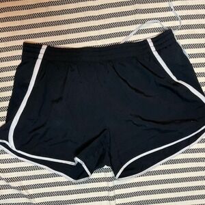 Nike Dri Fit Womens Running Shorts Black White Athletic Workout Gym Size M